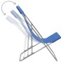 Klappbare Strandkörbe 2 Einheiten aus Stahl und blauem Oxford-Stoff von vidaXL, Gartenstühle - Ref: Foro24-44358, Preis: 77,7...