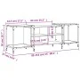 Engineered wood TV stand in smoked oak, 153x37x50 cm by , TV Furniture - Ref: Foro24-837604, Price: 72,09 €, Discount: %