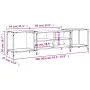 TV stand made of Sonoma gray engineered wood 203x37x50 cm by , TV Furniture - Ref: Foro24-837610, Price: 83,89 €, Discount: %