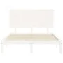 Estructura de cama con cabecero madera maciza blanco 140x200 cm de , Camas y somieres - Ref: Foro24-3193662, Precio: 159,53 €...