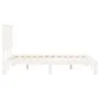 Estructura de cama con cabecero madera maciza blanco 140x200 cm de , Camas y somieres - Ref: Foro24-3193662, Precio: 159,53 €...