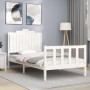 Estructura de cama con cabecero madera maciza blanco 100x200 cm de , Camas y somieres - Ref: Foro24-3192287, Precio: 162,06 €...