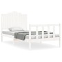 Estructura de cama con cabecero madera maciza blanco 100x200 cm de , Camas y somieres - Ref: Foro24-3192287, Precio: 162,06 €...