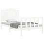 Estructura de cama con cabecero madera maciza blanco 100x200 cm de , Camas y somieres - Ref: Foro24-3192287, Precio: 162,06 €...