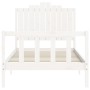 Estructura de cama con cabecero madera maciza blanco 100x200 cm de , Camas y somieres - Ref: Foro24-3192287, Precio: 162,06 €...