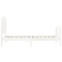White solid wood bed frame with headboard 100x200 cm by , Beds and slatted bases - Ref: Foro24-3192287, Price: 159,34 €, Disc...