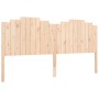 Bed frame with solid wood headboard 200x200 cm by , Beds and slatted bases - Ref: Foro24-3192316, Price: 186,80 €, Discount: %