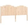 Bed frame with solid wood headboard 200x200 cm by , Beds and slatted bases - Ref: Foro24-3192316, Price: 184,42 €, Discount: %