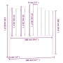 Bettkopfteil aus massivem Kiefernholz, 106 x 4 x 110 cm von , Kopf- und Fußteile - Ref: Foro24-818455, Preis: 58,71 €, Rabatt: %