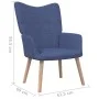 Blue fabric relaxation armchair by , Armchairs - Ref: Foro24-327923, Price: 104,31 €, Discount: %