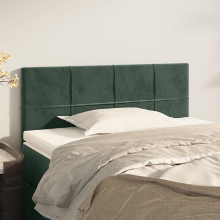 Dunkelgrünes Samtkopfteil 100x5x78/88 cm von , Kopf- und Fußteile - Ref: Foro24-346043, Preis: 41,16 €, Rabatt: %