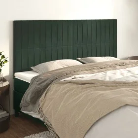 Headboards 4 units of dark green velvet 80x5x78/88 cm by , Headboards and footboards - Ref: Foro24-3116627, Price: 118,11 €, ...