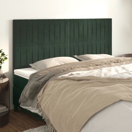 Kopfteile 4 Einheiten aus dunkelgrünem Samt 80x5x78/88 cm von , Kopf- und Fußteile - Ref: Foro24-3116627, Preis: 122,54 €, Ra...