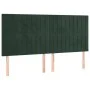Headboards 4 units of dark green velvet 90x5x78/88 cm by , Headboards and footboards - Ref: Foro24-3116633, Price: 126,51 €, ...