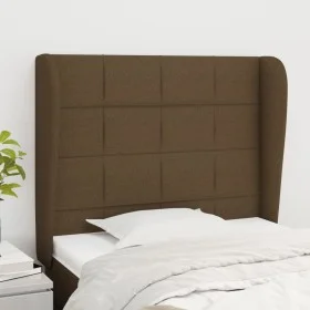 Headboard with dark brown fabric ears 83x23x118/128 cm by , Headboards and footboards - Ref: Foro24-3117933, Price: 76,00 €, ...
