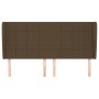 Headboard with dark brown fabric ears 163x23x118/128 cm by , Headboards and footboards - Ref: Foro24-3117965, Price: 114,50 €...