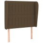 Kopfteil mit dunkelbraunen Stoffohren 93x23x118/128 cm von , Kopf- und Fußteile - Ref: Foro24-3118179, Preis: 73,43 €, Rabatt: %