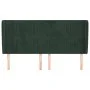 Cabecero con orejas de terciopelo verde oscuro 183x23x118/128cm de , Cabeceros y pies de cama - Ref: Foro24-3118257, Precio: ...