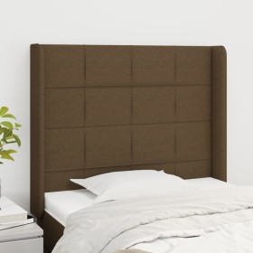 Kopfteil mit dunkelbraunen Stoffohren 83x16x118/128 cm von , Kopf- und Fußteile - Ref: Foro24-3119557, Preis: 65,01 €, Rabatt: %