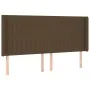 Headboard with dark brown fabric ears 163x16x118/128 cm by , Headboards and footboards - Ref: Foro24-3119827, Price: 107,98 €...