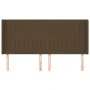 Headboard with dark brown fabric ears 163x16x118/128 cm by , Headboards and footboards - Ref: Foro24-3119827, Price: 107,98 €...