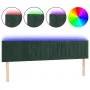 LED-Kopfteil aus dunkelgrünem Samt, 200 x 5 x 78/88 cm von , Kopf- und Fußteile - Ref: Foro24-3121919, Preis: 76,56 €, Rabatt: %