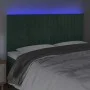 Kopfteil mit LED-Beleuchtung, dunkelgrüner Samt, 180 x 5 x 118/128 cm von , Kopf- und Fußteile - Ref: Foro24-3122725, Preis: ...