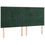 Kopfteil mit LED-Beleuchtung, dunkelgrüner Samt, 180 x 5 x 118/128 cm von , Kopf- und Fußteile - Ref: Foro24-3122725, Preis: ...