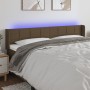 Dark brown fabric headboard with LED 163x16x78/88 cm by , Headboards and footboards - Ref: Foro24-3123245, Price: 69,66 €, Di...