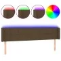 Dunkelbraunes Stoffkopfteil mit LED 163x16x78/88 cm von , Kopf- und Fußteile - Ref: Foro24-3123245, Preis: 73,37 €, Rabatt: %