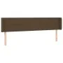 Dark brown fabric headboard with LED 163x16x78/88 cm by , Headboards and footboards - Ref: Foro24-3123245, Price: 73,37 €, Di...