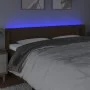 Dark brown fabric headboard with LED 163x16x78/88 cm by , Headboards and footboards - Ref: Foro24-3123245, Price: 73,37 €, Di...