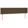 Cabecero con LED de tela marrón oscuro 203x16x78/88 cm de , Cabeceros y pies de cama - Ref: Foro24-3123499, Precio: 74,29 €, ...