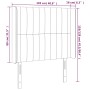 LED-Kopfteil aus dunkelgrünem Samt, 103 x 16 x 118/128 cm von , Kopf- und Fußteile - Ref: Foro24-3124331, Preis: 98,11 €, Rab...
