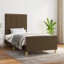 Dark brown fabric bed frame with headboard 80x200 cm by , Beds and slatted bases - Ref: Foro24-3125012, Price: 147,78 €, Disc...