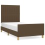 Estructura de cama con cabecero de tela marrón oscuro 80x200 cm de , Camas y somieres - Ref: Foro24-3125174, Precio: 147,87 €...