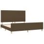 Bed frame with headboard in brown fabric 160x200 cm by , Beds and slatted bases - Ref: Foro24-3125230, Price: 211,94 €, Disco...