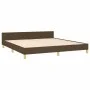 Bed frame with headboard in brown fabric 160x200 cm by , Beds and slatted bases - Ref: Foro24-3125230, Price: 211,94 €, Disco...