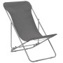 Klappbare Strandstühle 2 Einheiten aus Stahl und grauem Oxford-Stoff von vidaXL, Gartenstühle - Ref: Foro24-44361, Preis: 64,...