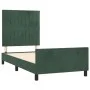 Dark green velvet bed frame with headboard 90x190 cm by , Beds and slatted bases - Ref: Foro24-3125852, Price: 147,97 €, Disc...