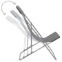 Klappbare Strandstühle 2 Einheiten aus Stahl und grauem Oxford-Stoff von vidaXL, Gartenstühle - Ref: Foro24-44361, Preis: 64,...