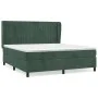 Box spring bed with dark green velvet mattress 160x200 cm by , Beds and slatted bases - Ref: Foro24-3129342, Price: 599,80 €,...