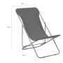 Klappbare Strandstühle 2 Einheiten aus Stahl und grauem Oxford-Stoff von vidaXL, Gartenstühle - Ref: Foro24-44361, Preis: 64,...