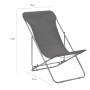 Klappbare Strandstühle 2 Einheiten aus Stahl und grauem Oxford-Stoff von vidaXL, Gartenstühle - Ref: Foro24-44361, Preis: 64,...