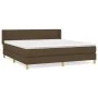 Box spring bed with dark brown fabric mattress 160x200 cm by , Beds and slatted bases - Ref: Foro24-3130284, Price: 476,41 €,...