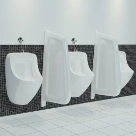 Weiße Keramikwand-Urinal-Sichtschutztrennwand von vidaXL, Urinale - Ref: Foro24-143852, Preis: 151,67 €, Rabatt: %