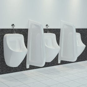 Weiße Keramikwand-Urinal-Sichtschutztrennwand von vidaXL, Urinale - Ref: Foro24-143852, Preis: 161,32 €, Rabatt: %