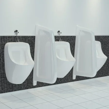 White Ceramic Wall Urinal Privacy Divider by vidaXL, Urinals - Ref: Foro24-143852, Price: 151,67 €, Discount: %