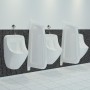 Weiße Keramikwand-Urinal-Sichtschutztrennwand von vidaXL, Urinale - Ref: Foro24-143852, Preis: 161,32 €, Rabatt: %