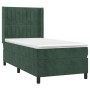 Box spring bed with mattress and LED dark green velvet 100x200cm by , Beds and slatted bases - Ref: Foro24-3139670, Price: 38...